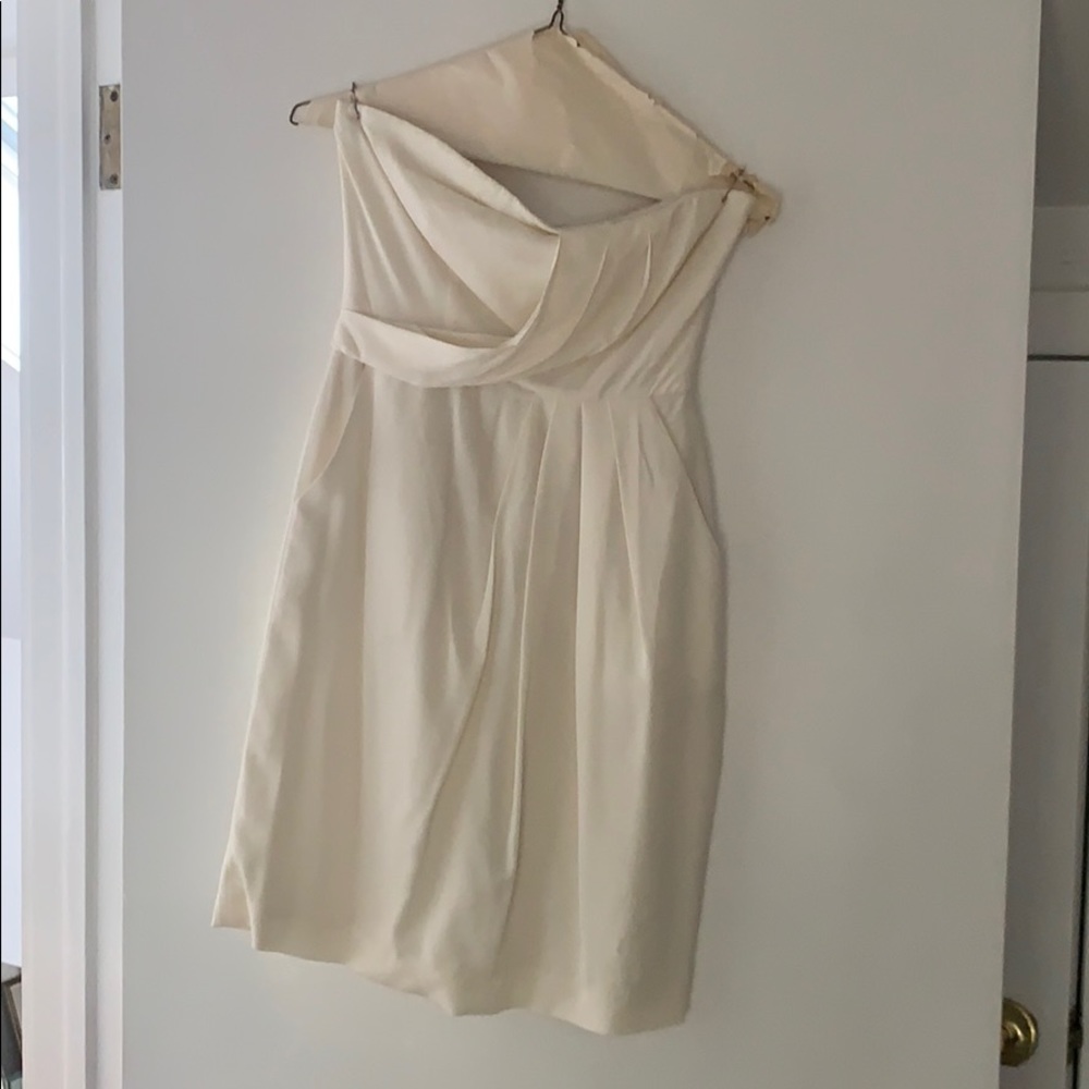 New Theory Strapless Ivory Dress